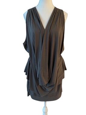 BSB Collection Size Medium Brown Mini Dress with Beading & Drapping